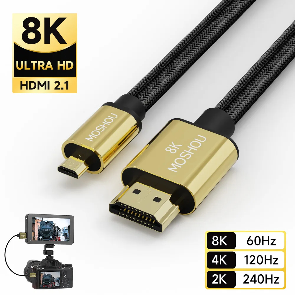 Hdmi Cable 2.1 - مايكرو HDMI إلى HDMI-متوافق كابل 2.1