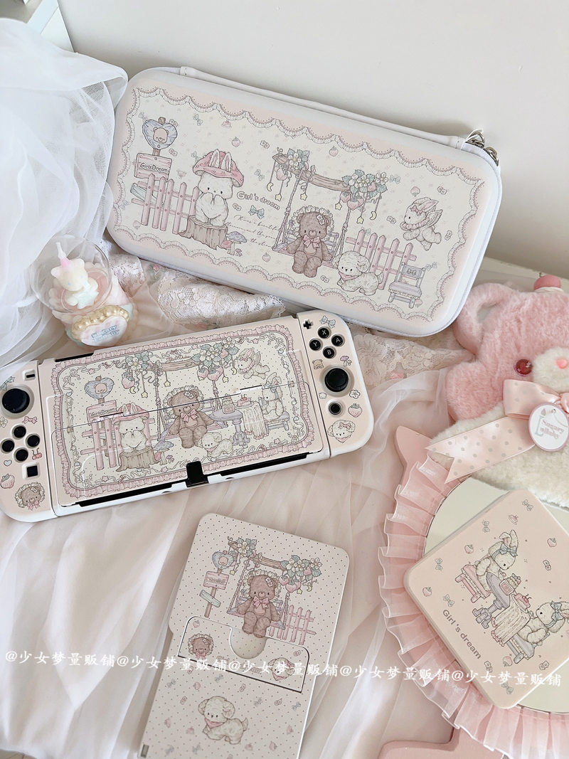Nintendo Switch Case - غطاء حماية لجهاز سويتش للبنات، تصميم