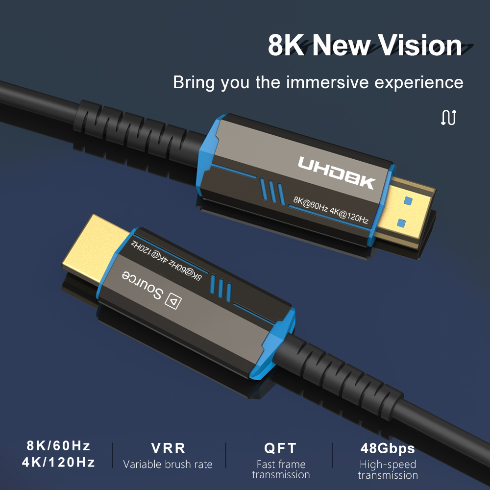 كابل ألياف بصرية HDMI 2.1 بدقة - مراجعة Hdmi Cable 2.1 وسعره