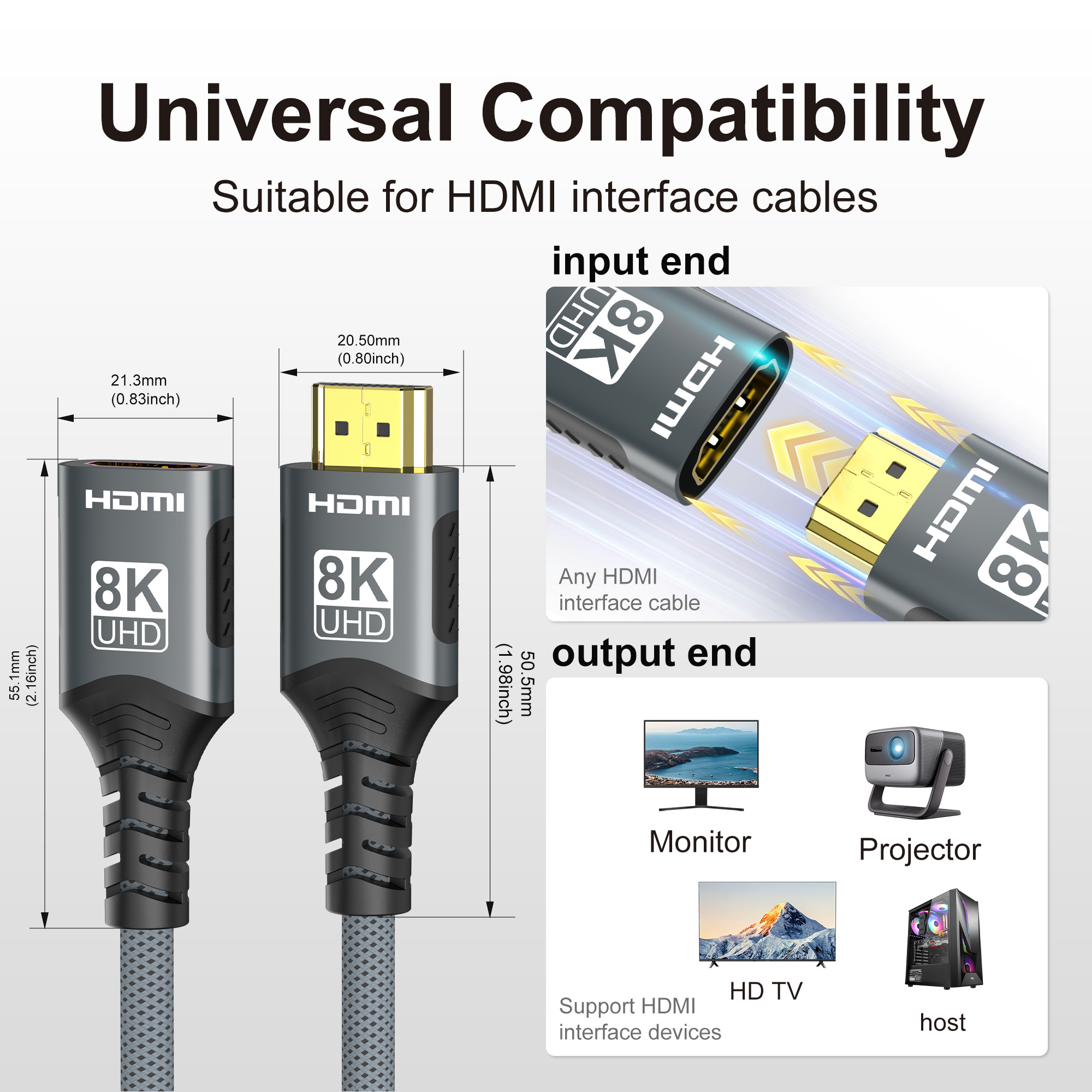 HDMI 2.1 تمديد كابل 8K HDMI 2. - مراجعة Hdmi Cable 2.1 وسعره