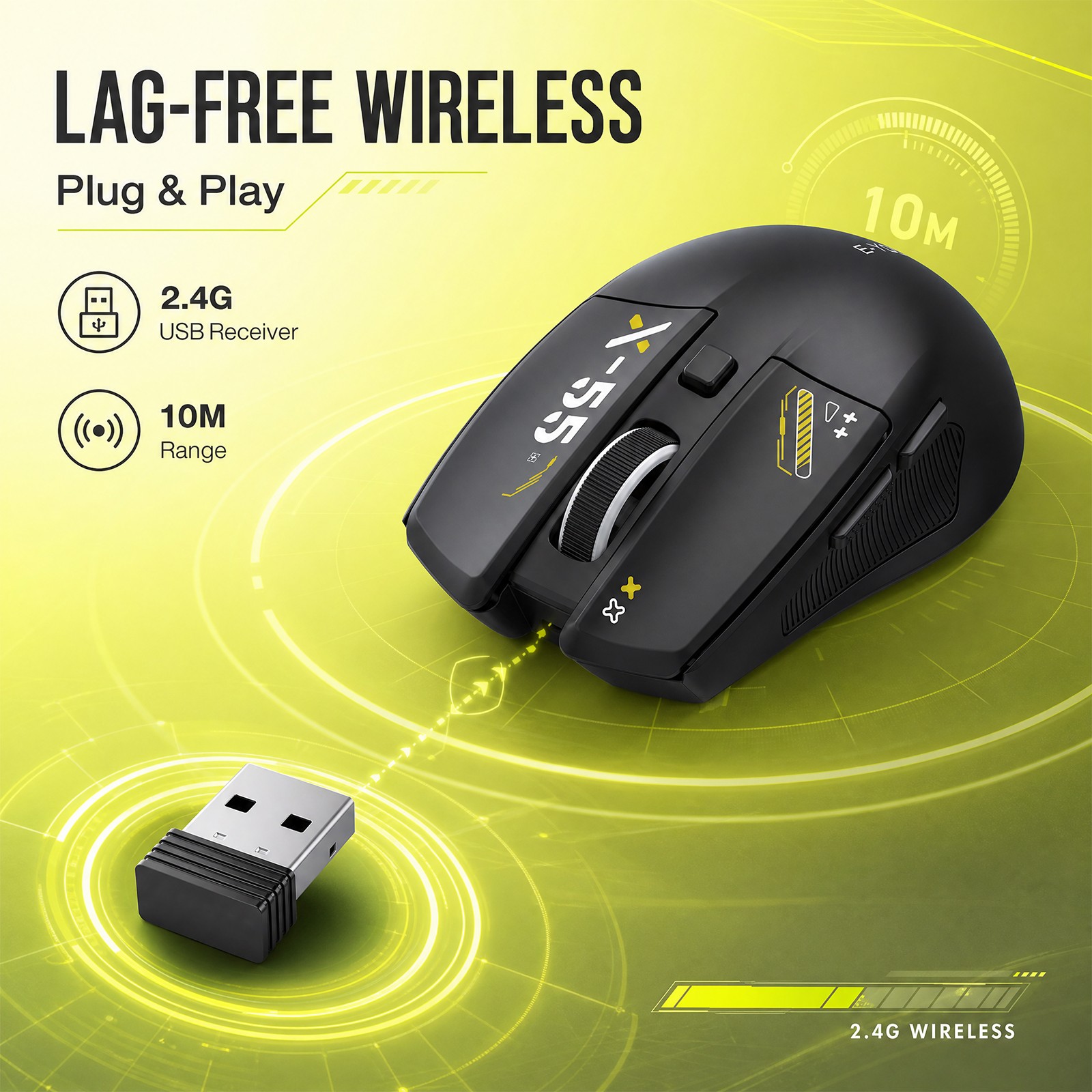 فأرة لاسلكية صامتة E-YOOOSO X- - مراجعة Gaming Console X55 وسعره