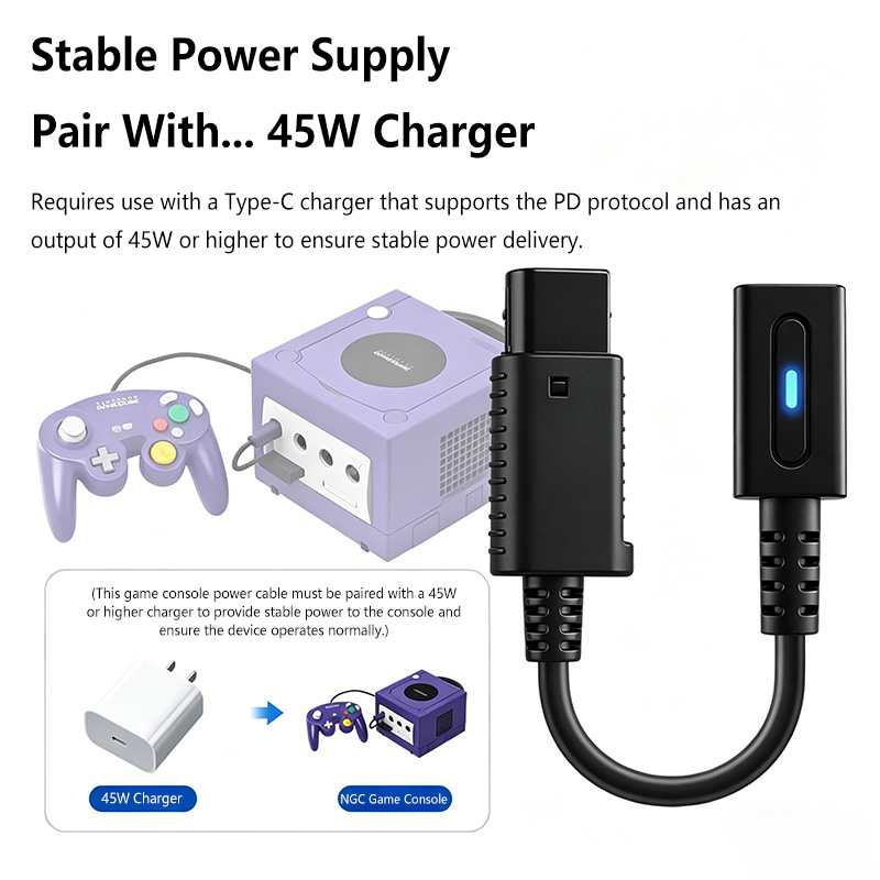 كابل شحن من نوع C بقوة 45 واط  - مراجعة Gaming Console Usb وسعره